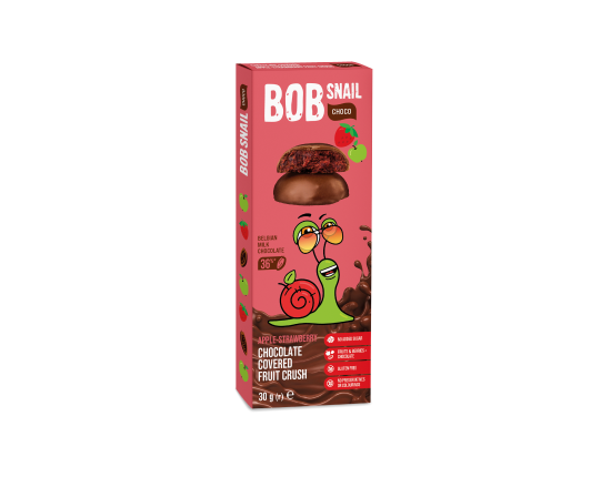 APPLE-STRAWBERRY FRUIT CRUSH IN MILK CHOCOLATE